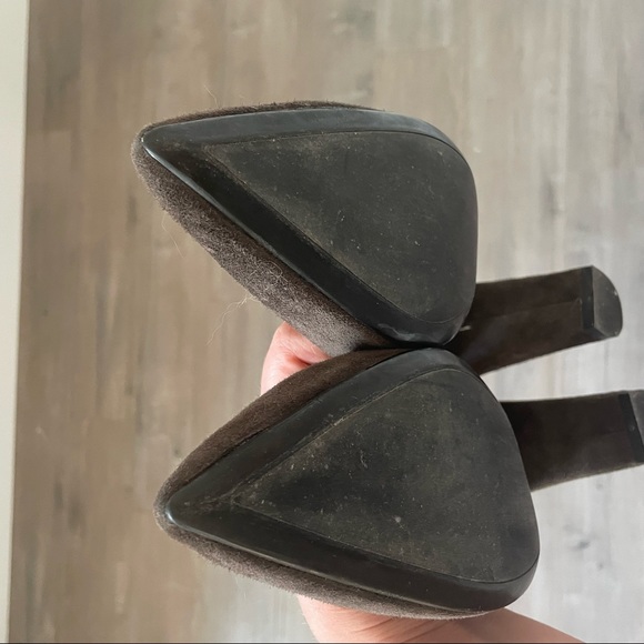 GRAVITY POPE 8.5-9 Brown Suede Block Heel Pumps ITALIAN MADE - Picture 8 of 9